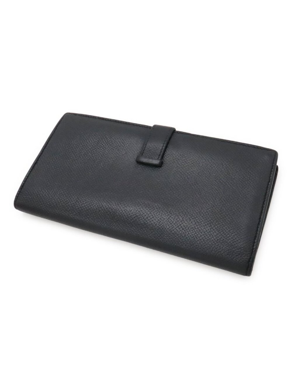 Hermes Bearn Souffle Bifold Wallet Veau Epsom Black Gold - Picture 2 of 9